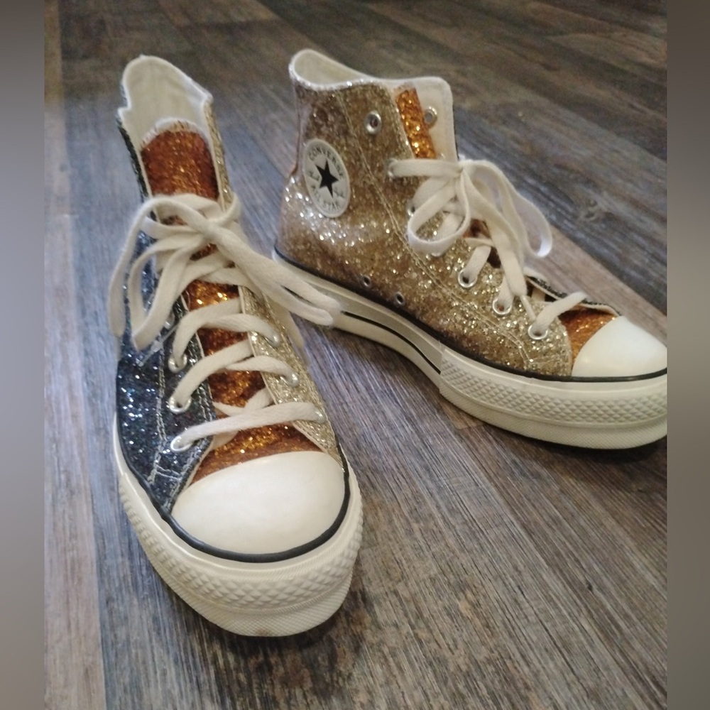 Converse platform Glitter High-Top Sneakers